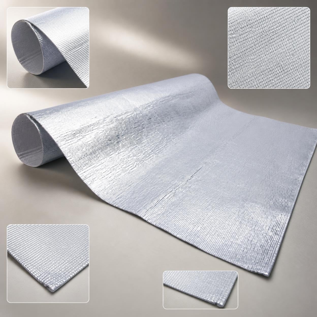 ne Termico Riflettente in Alluminio per Schermatura Termica E Isolamento con Rivestimento Ignifugo per Applicazioni Automotive E Edilizie, 1.5mm*1m*1m