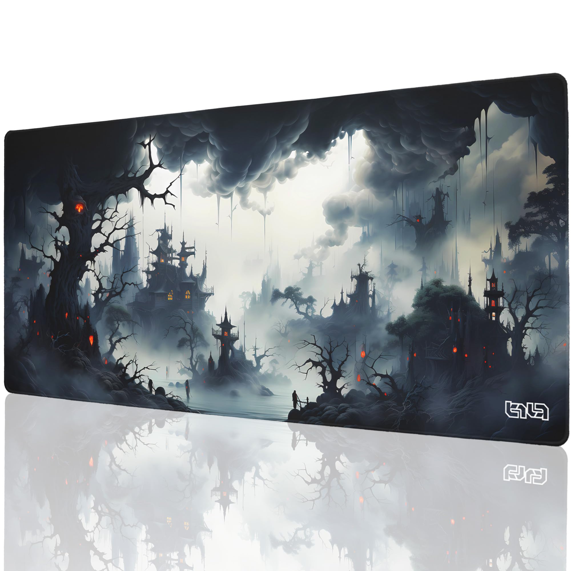 Tilt Grand Tapis de Souris Gamer XXL 90x40 cm | Tapis de Bureau Gaming Anti-Dérapant | Mouse Pad Imperméable pour PC et Accessoires Gaming | Tapis de Clavier (Dark and Darker)
