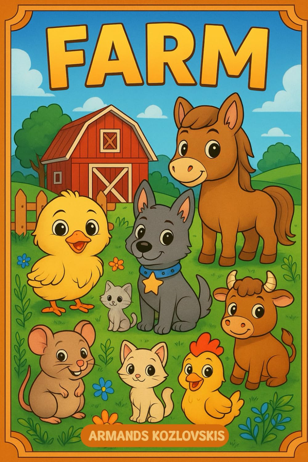 Farm: Farm animals educational colouring book for kids 4-12
