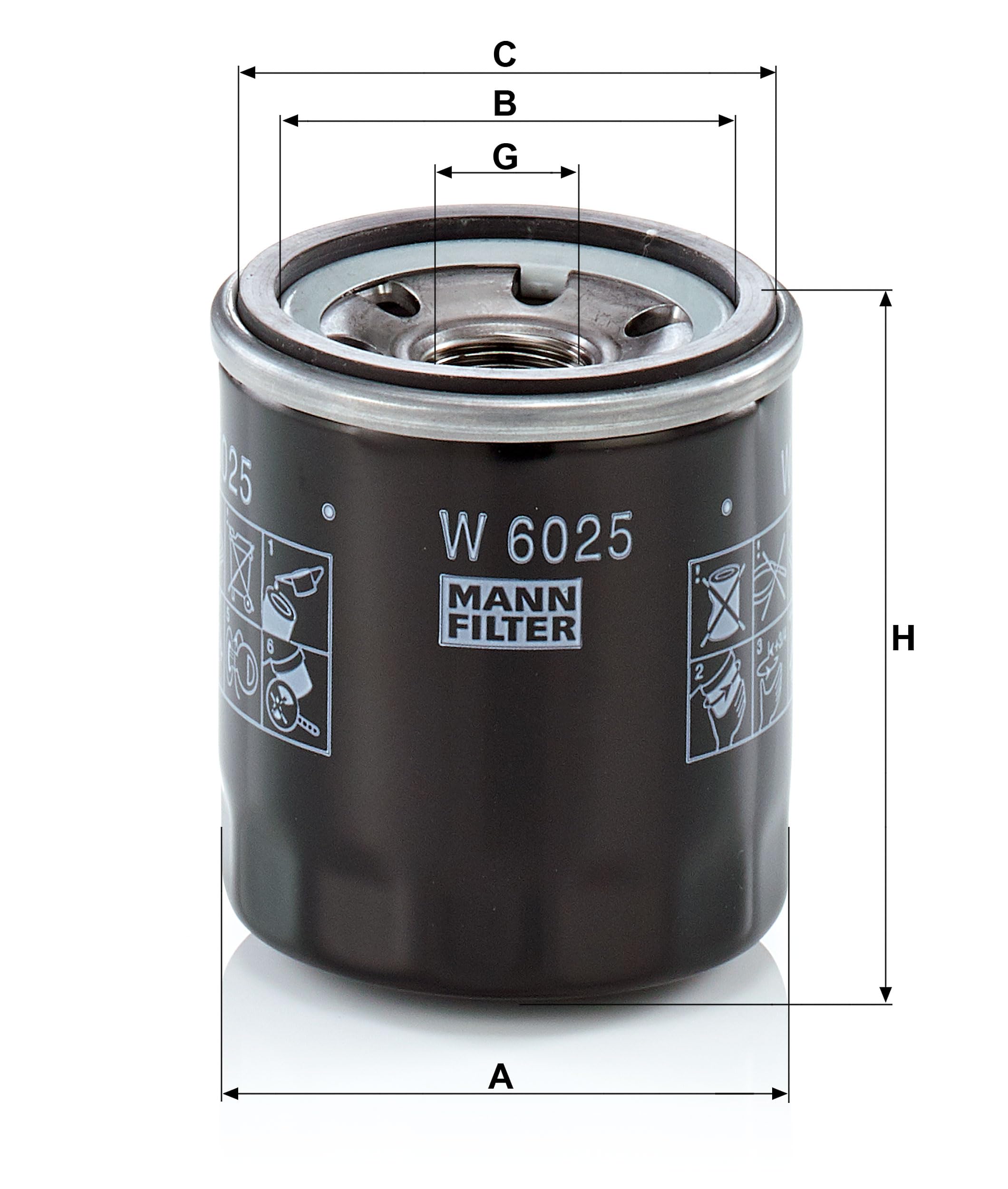 MANN-FILTER W 6025 Filtr olejowy - SAMOCHODY OSOBOWE + DOSTAWCZE