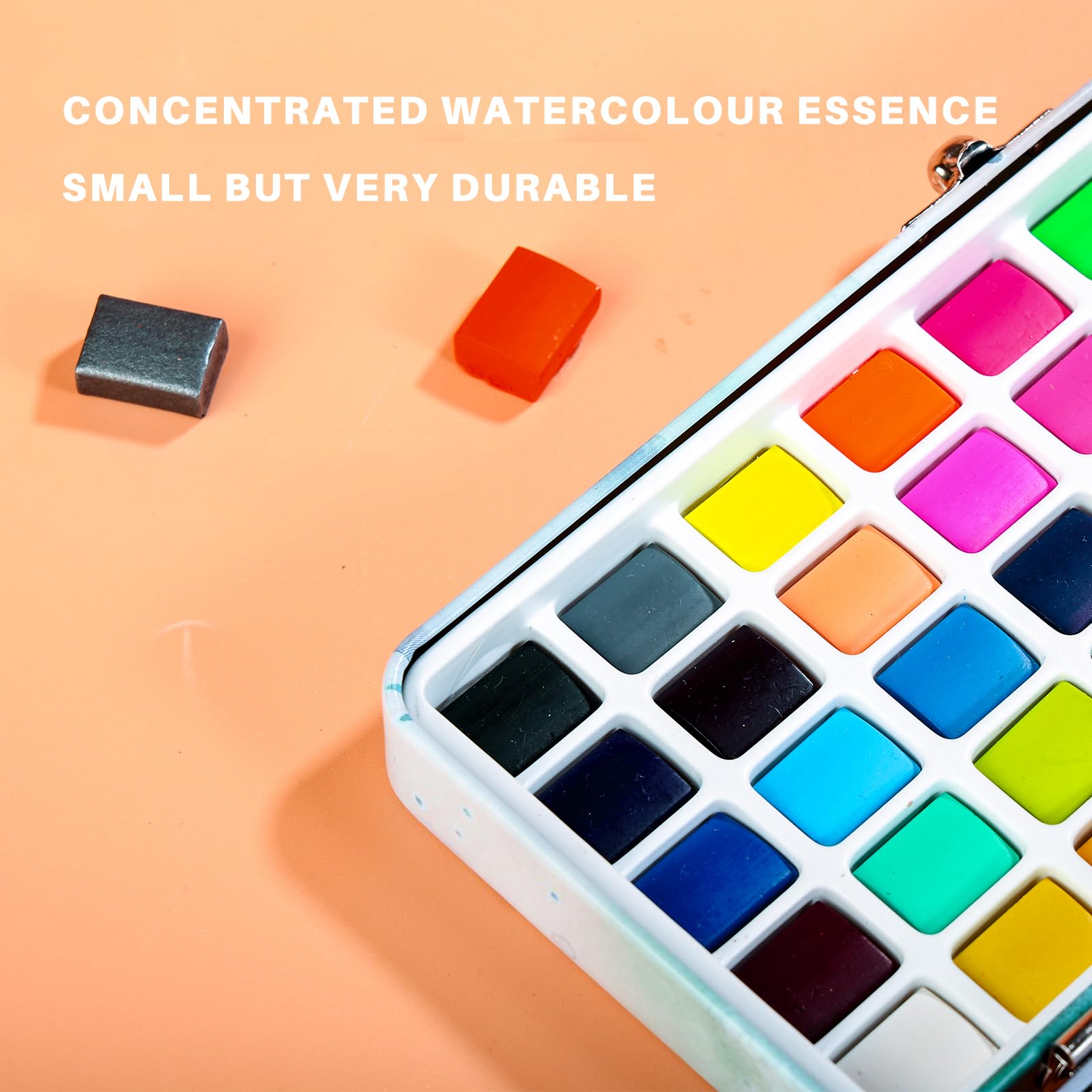 Kit de peinture aquarelle 50 couleurs portable avec pinceau et papier aquarelle