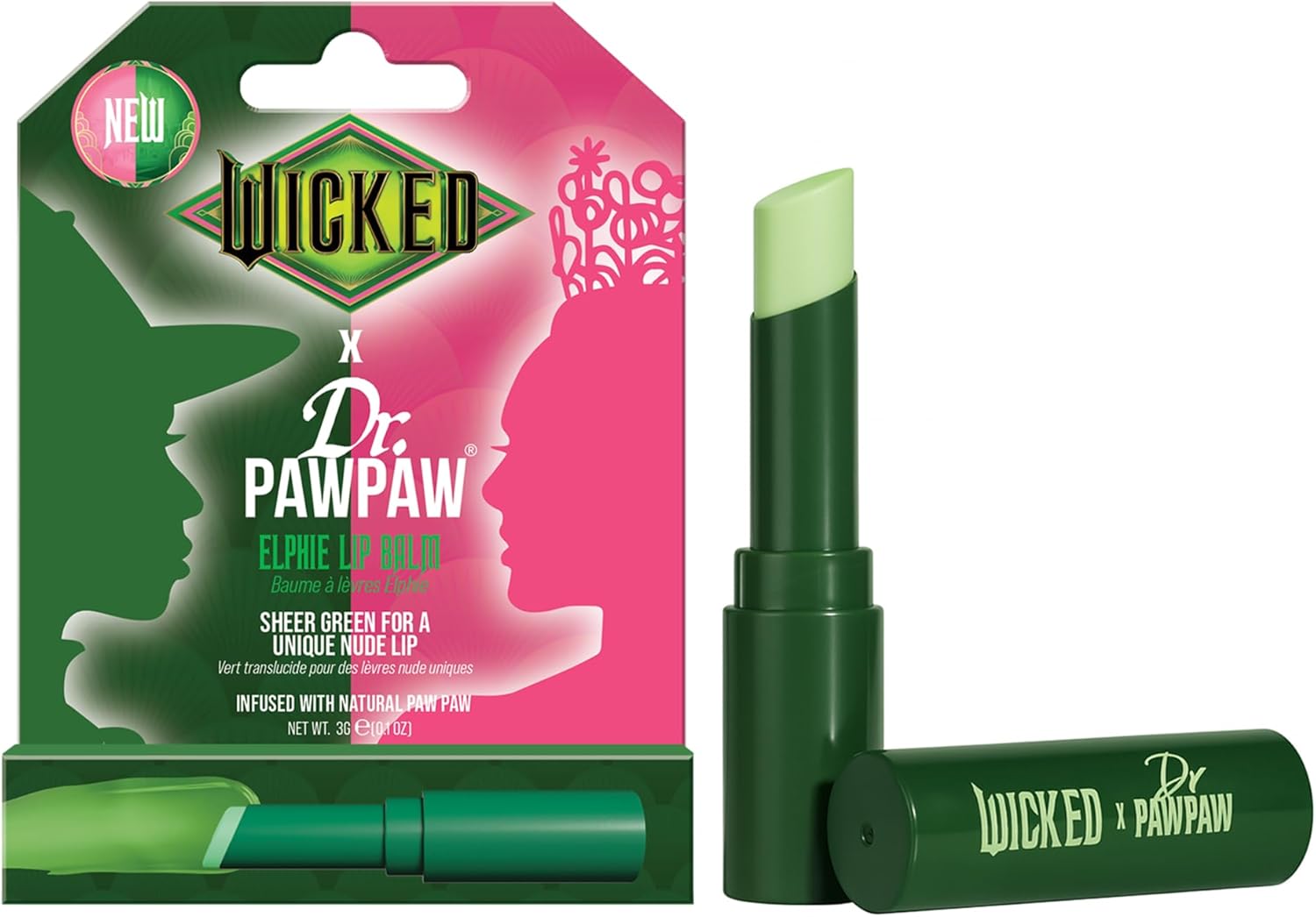 Dr. PawPaw Wicked Lip Balm - Elphie - Natural Balm with Aloe Vera - Gluten Free Lip Moisturizer to Nourish, Soften and Hydrate - 0.1 oz