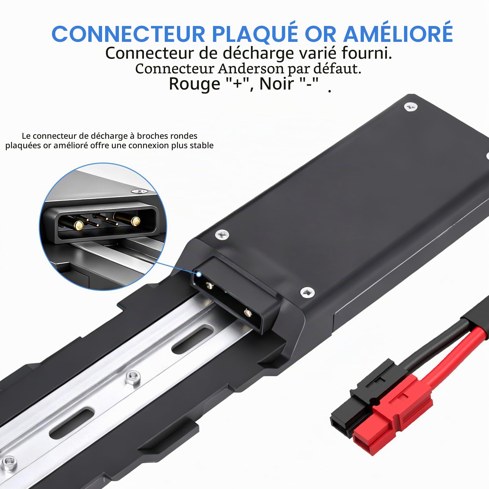 Batterie électrique Mini Format 48V 15Ah pour vélo 250w 500w 750w 1000w | Batterie intégrée au cadre pour 250w 500w 750w 1000w motor vélo électrique (48V 15Ah 6 broches LG/Cells)