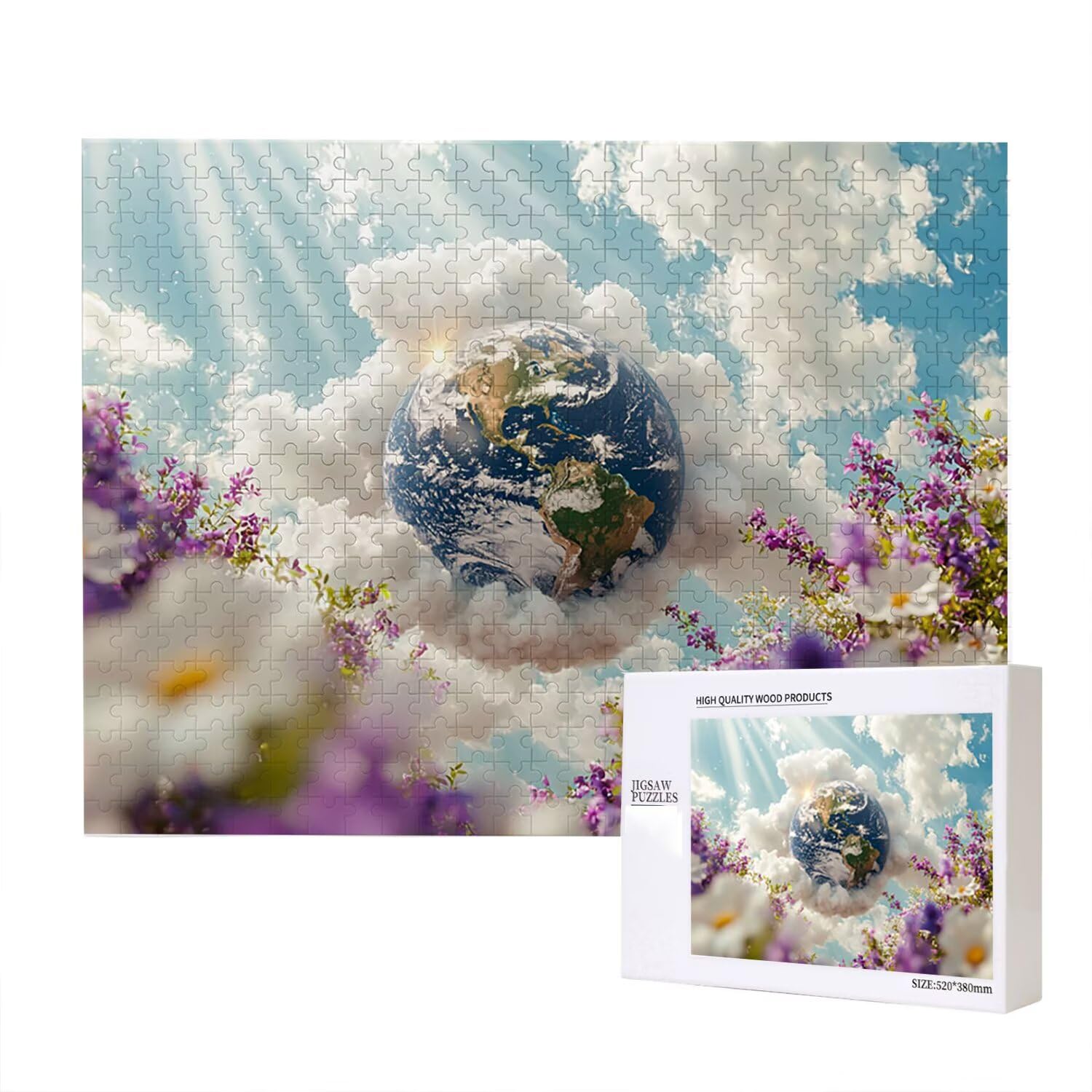 Jigsaw Puzzle, 5000 Pezzi Puzzle Classici, Terra Puzzle Rilassamento Intelligence, Mpossibile Difficile Puzzle Impegnativo per Adulti Puzzle Gioco Familiare, Regalo per Amore Amico fr0-1189