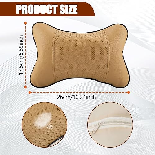 Miniatura 2 de Almohada para el cuello del automóvil, almohada para reposacabezas de automóvil, suave y cómoda, transpirable, diseño ergonómico, cojín de cuello
