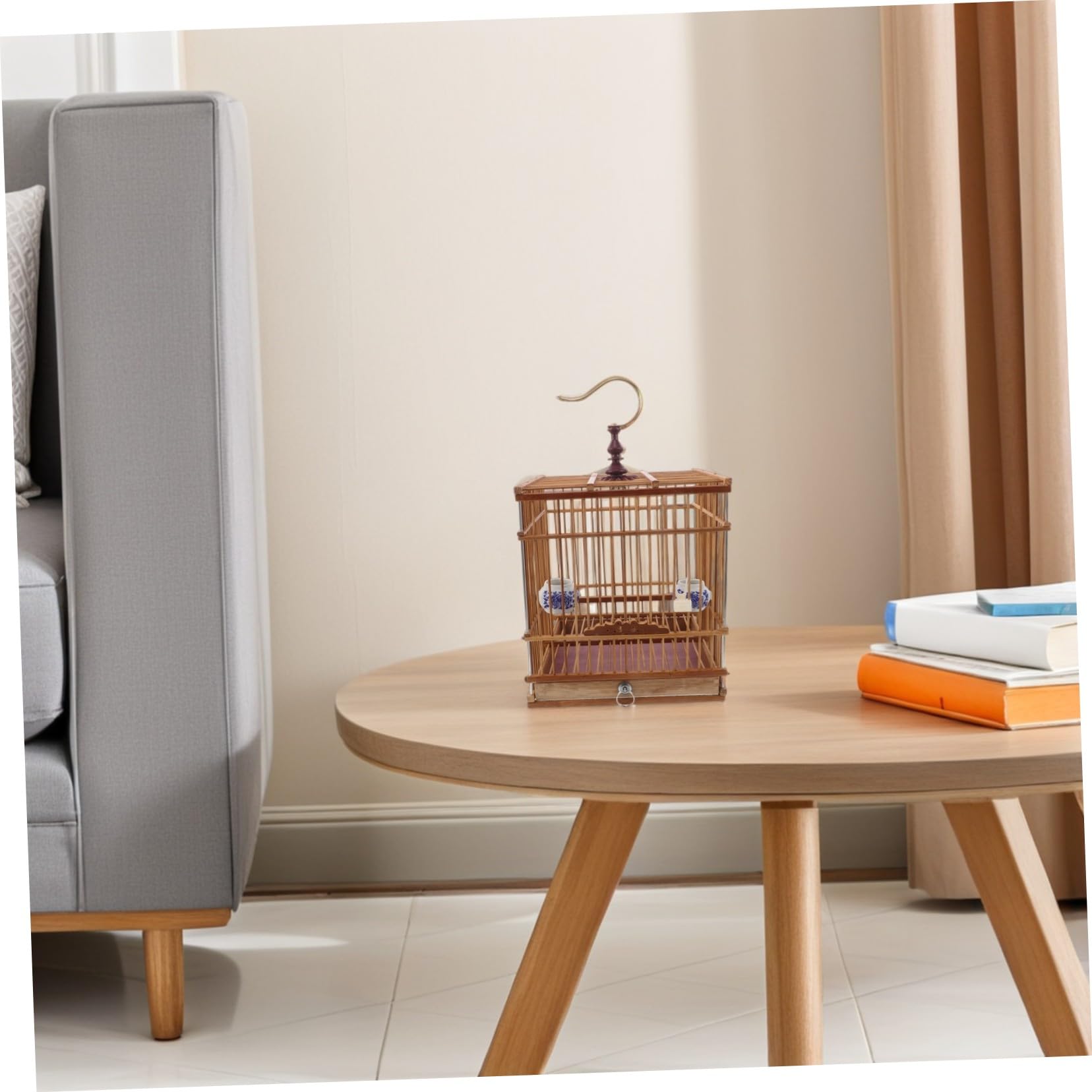 Vogelkäfig Rechteckig Carbonisiertes Stabiler Nistkasten für Wellensittiche Zosterops Kanarienvögel Eleganter Vintage Käfig für Garten Balkon Büro Praktisches Design mit
