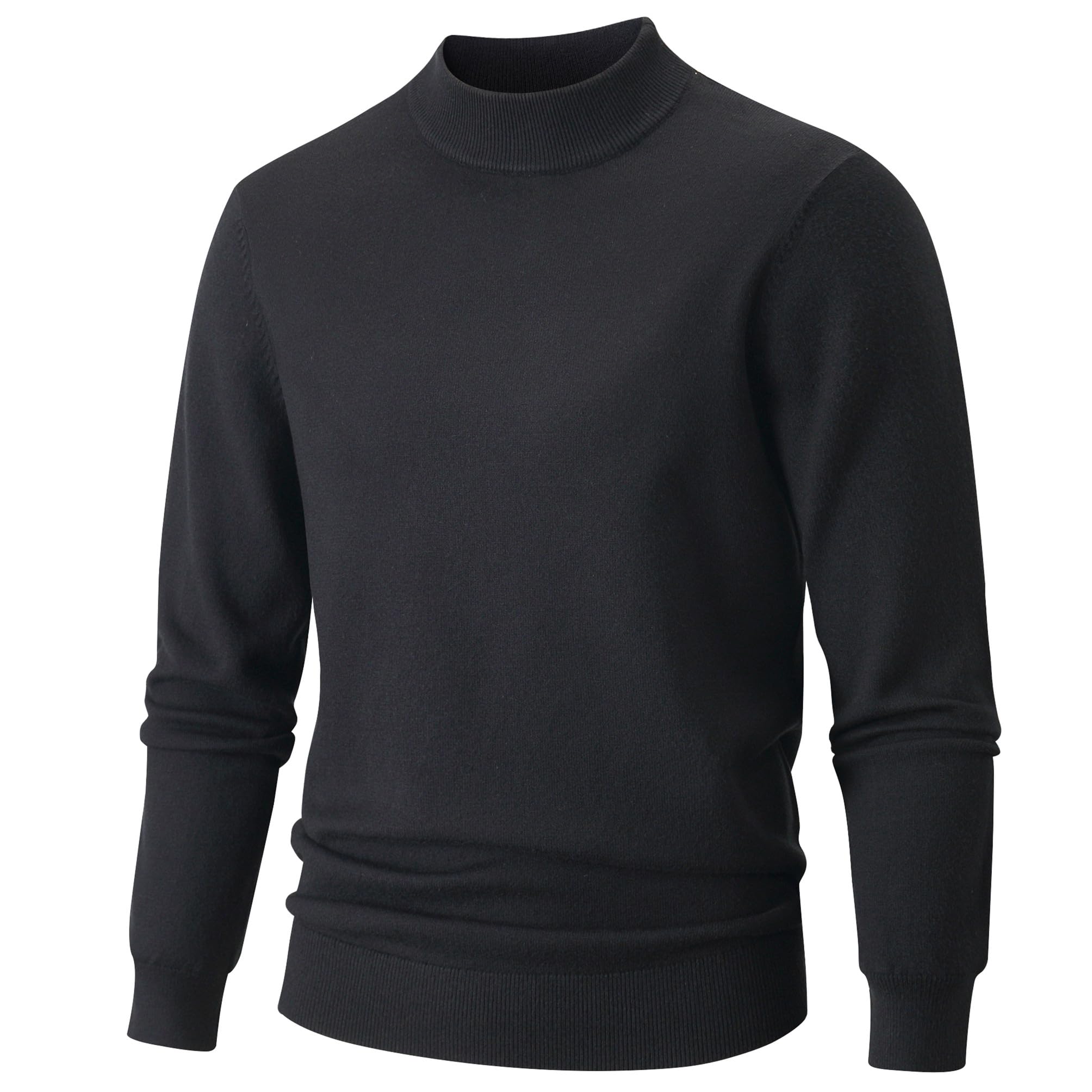 VEIISAR Herren Stehkragenpullover 360g - Dicke Variante - Pullover Wärme für Herbst/Winter - Weicher Bequemer Strickpullover
