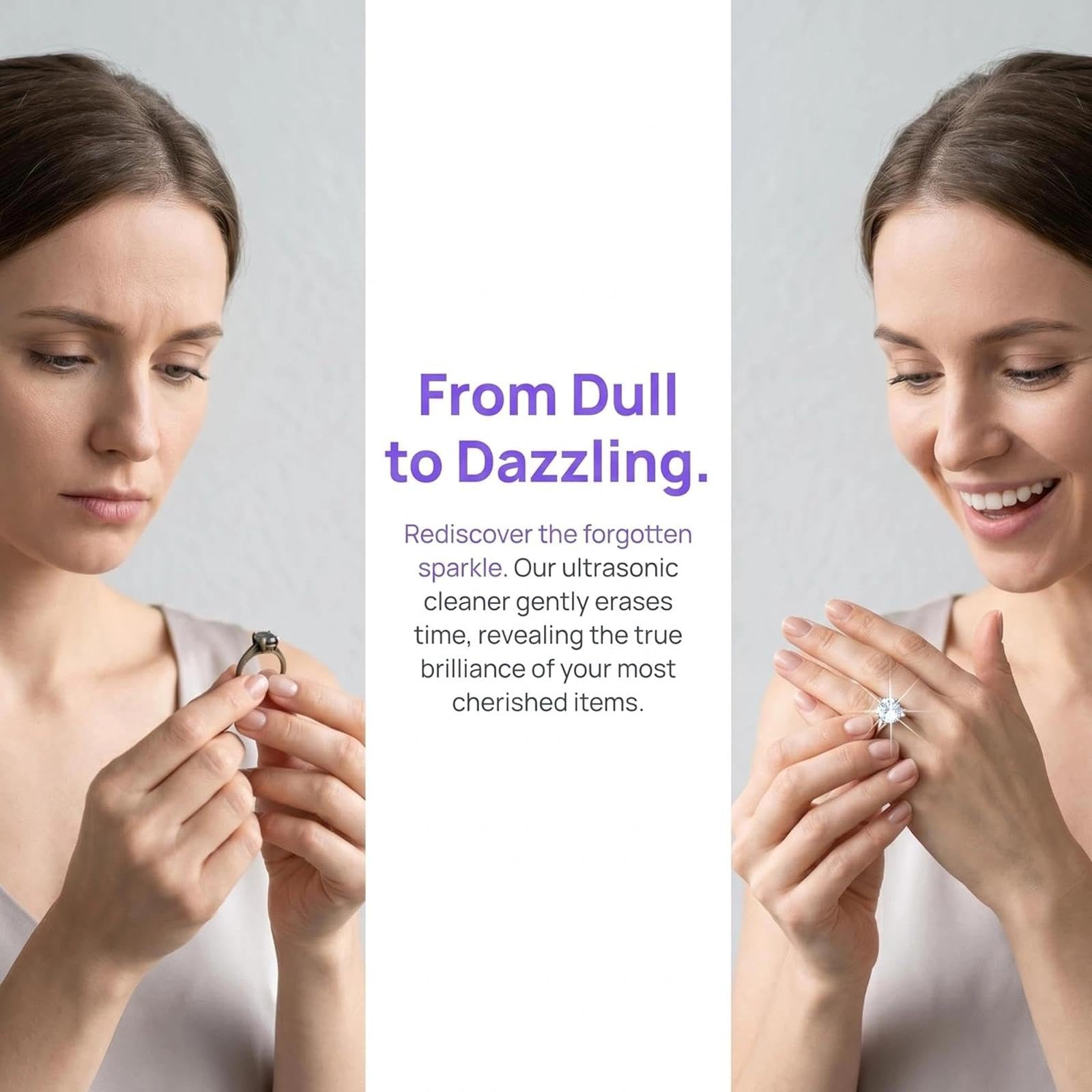 Dentaclean Nettoyeur à Dentier Ultrasons, 2026 Nouveau Stérilisateur Ultrasonique Uv 42000hz, Pour Gouttières Et Dentiers, Aligneurs,Protège - Dent(A)