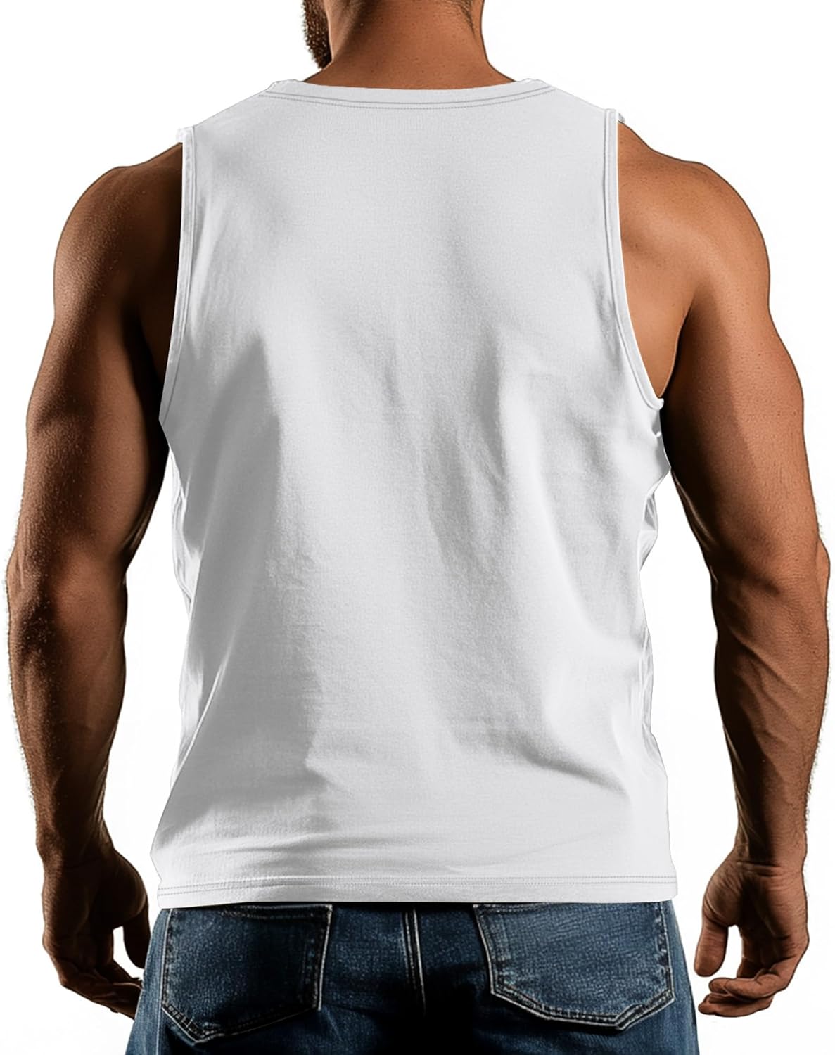 Ficerd 3 Pack Men's Big and Tall Workout Tank Tops, V Neck Sleeveless Gym Muscle T-Shirts Athletic Tee Summer Vest Top - Image 7