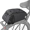 HOMPER Cycle Saddle Rear Rack Pannier Bike Bag, 7L Bike Pannier Bag with Shoulder Strap, Black