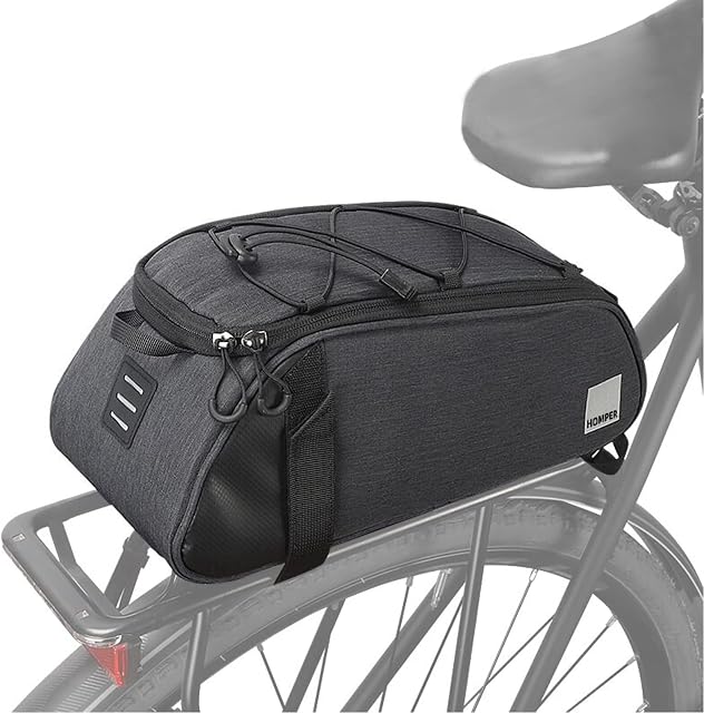 HOMPER Cycle Saddle Rear Rack Pannier Bike Bag 7 L Mountain Road MTB Bicycle Bike Trunk Bag Bicycle Accessories Shoulder Handbag Bag Pannier Black