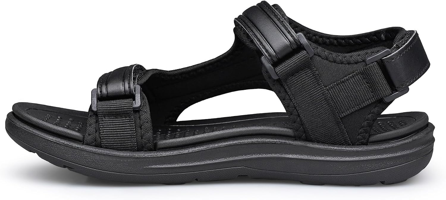 Boys' Open-Toe Athletic Sandals Summer Shoes Adjustable Straps Lightweight Non-Slip for Little Big Kid Youth Boys