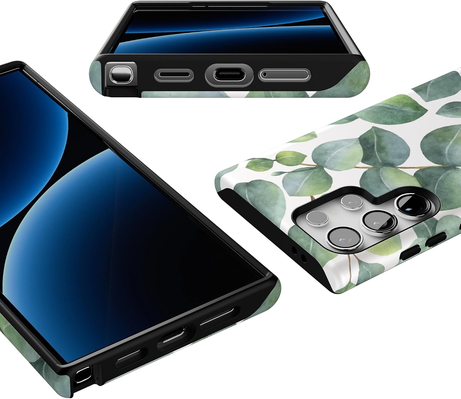 Casely Galaxy S24 Ultra Case | Leaf Me Alone | Green Floral Print | Essential Slim Dual-Layer Protective Design