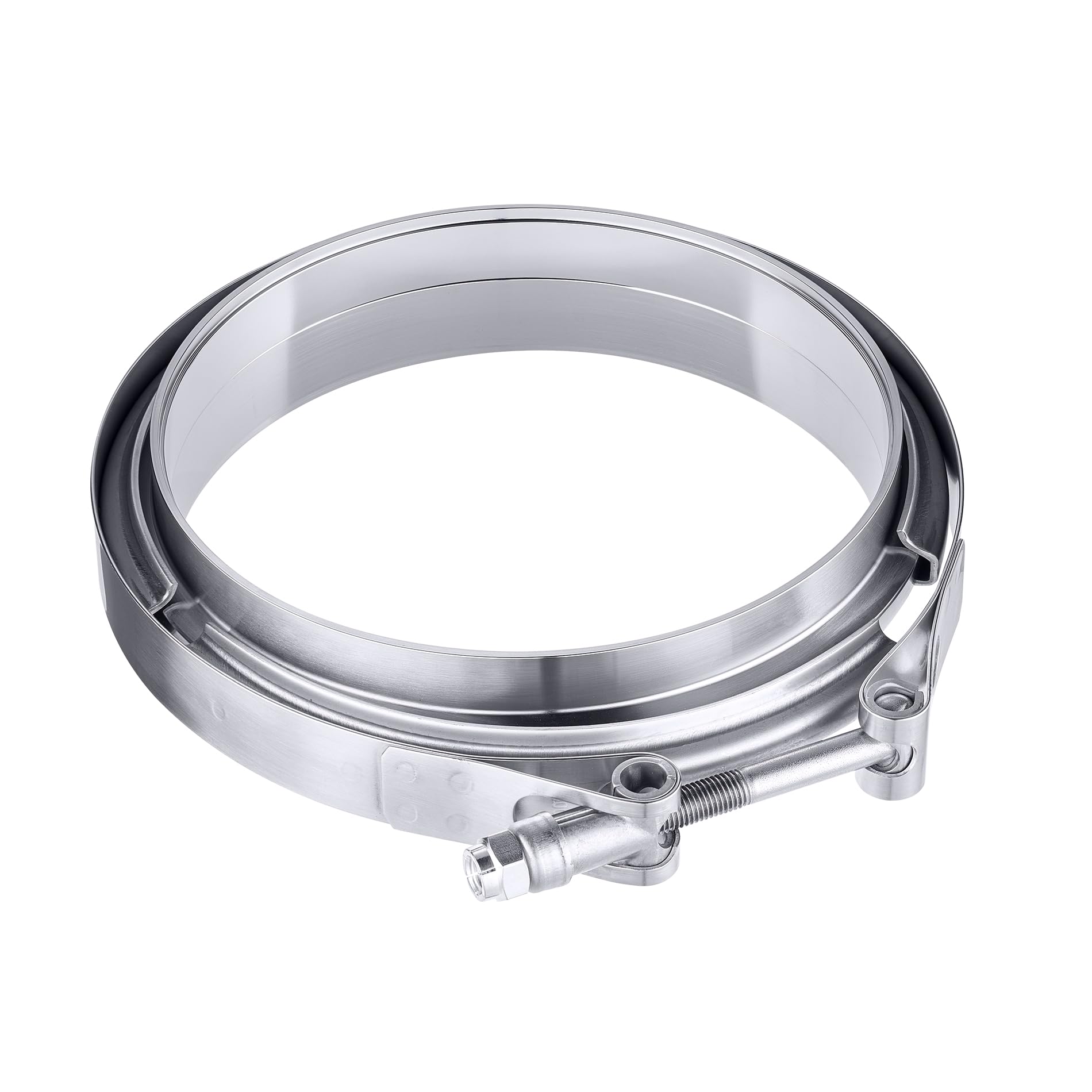 EVIL ENERGY V Band Clamp with Flange Male Female Stainless Steel (1, 6.0")