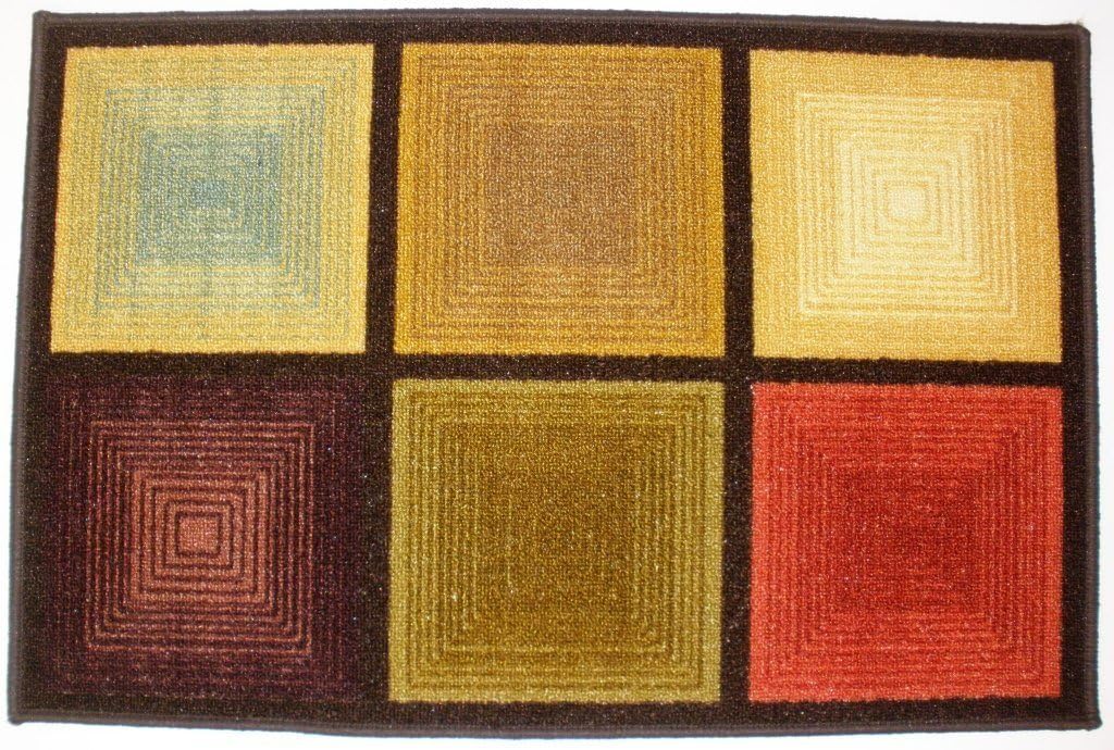 Madison Home Optic Squares Area Rug, Multi , 26 inches x 45 inches
