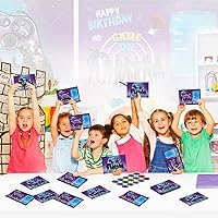 Vista 6 de Tevxj Paquete de 30 tarjetas de invitación para fiestas de cumpleaños con sobres, suministros de fiesta de juegos, calcomanías de invitación