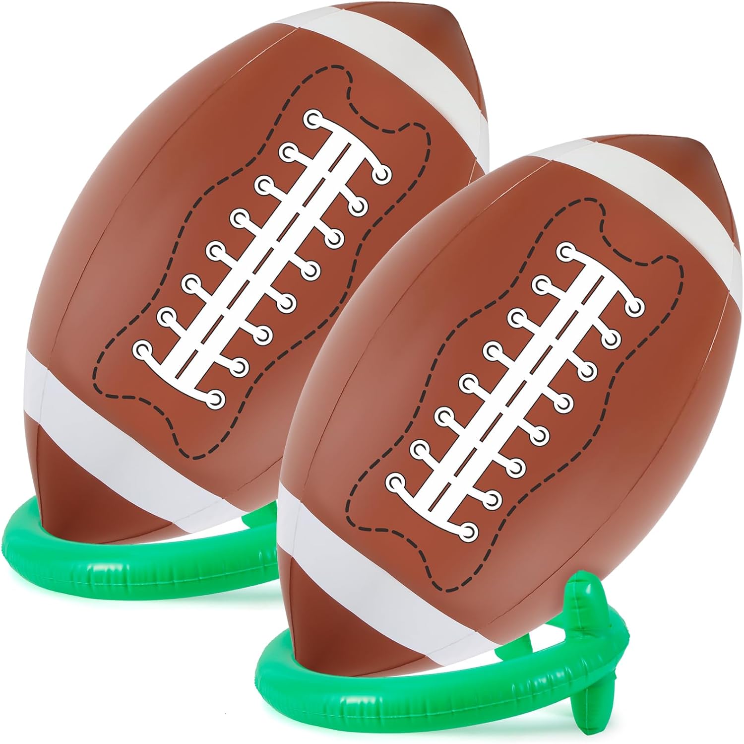 UJG 2PCS 36" Giant Jumbo Inflatable Football with Tee Set for Football Party