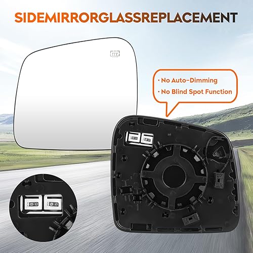 Miniatura 5 de Youxmoto Espejo lateral con calefacción para Jeep Grand Cherokee 2011 2012 2013 2014 2015 2016 2017 2018, con soporte de respaldo, 68092051AB