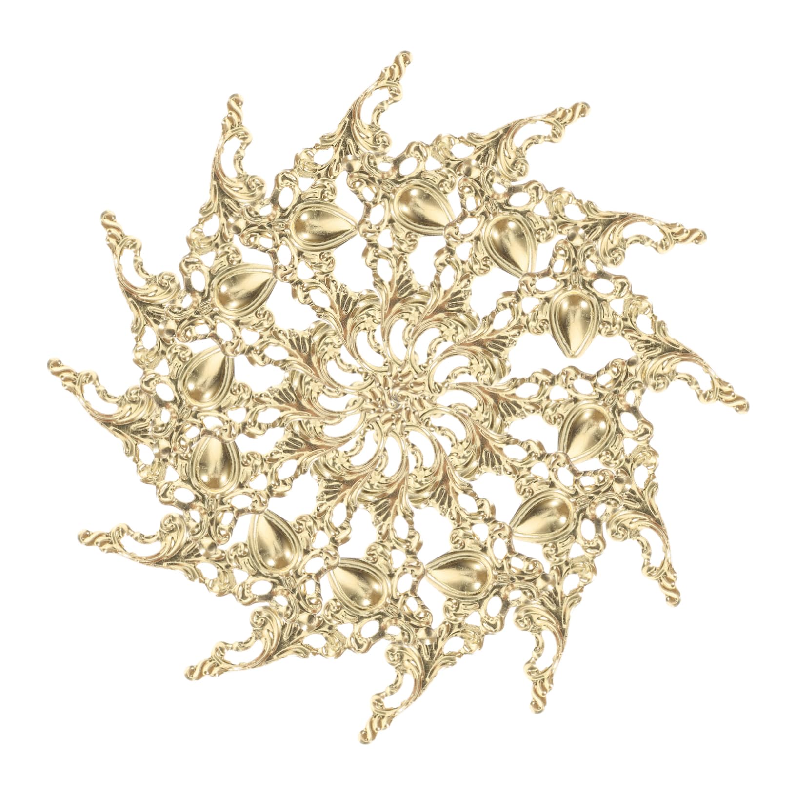 Wakauto Metal Book Corner Protectors 24pcs Set Vintage Design Corner Stickers for Scrapbook Book Boxes