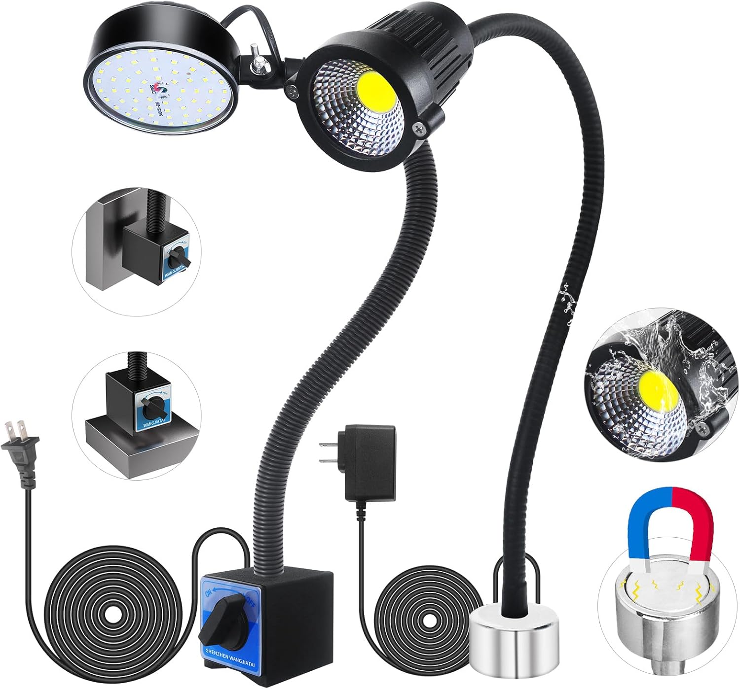 1 Pack 2000 Lumens Magnetic Work Light + 1 Pack 1000 Lumens Magnetic Work Light Bundles
