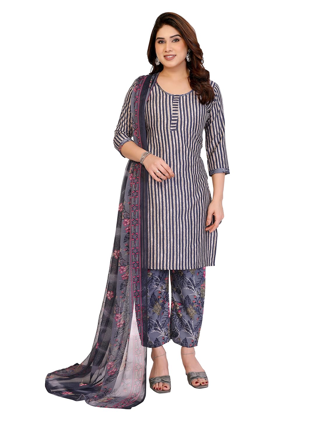 anand sarees ANAND Women's Unstitched Crepe Printed Dress Material-picture-31