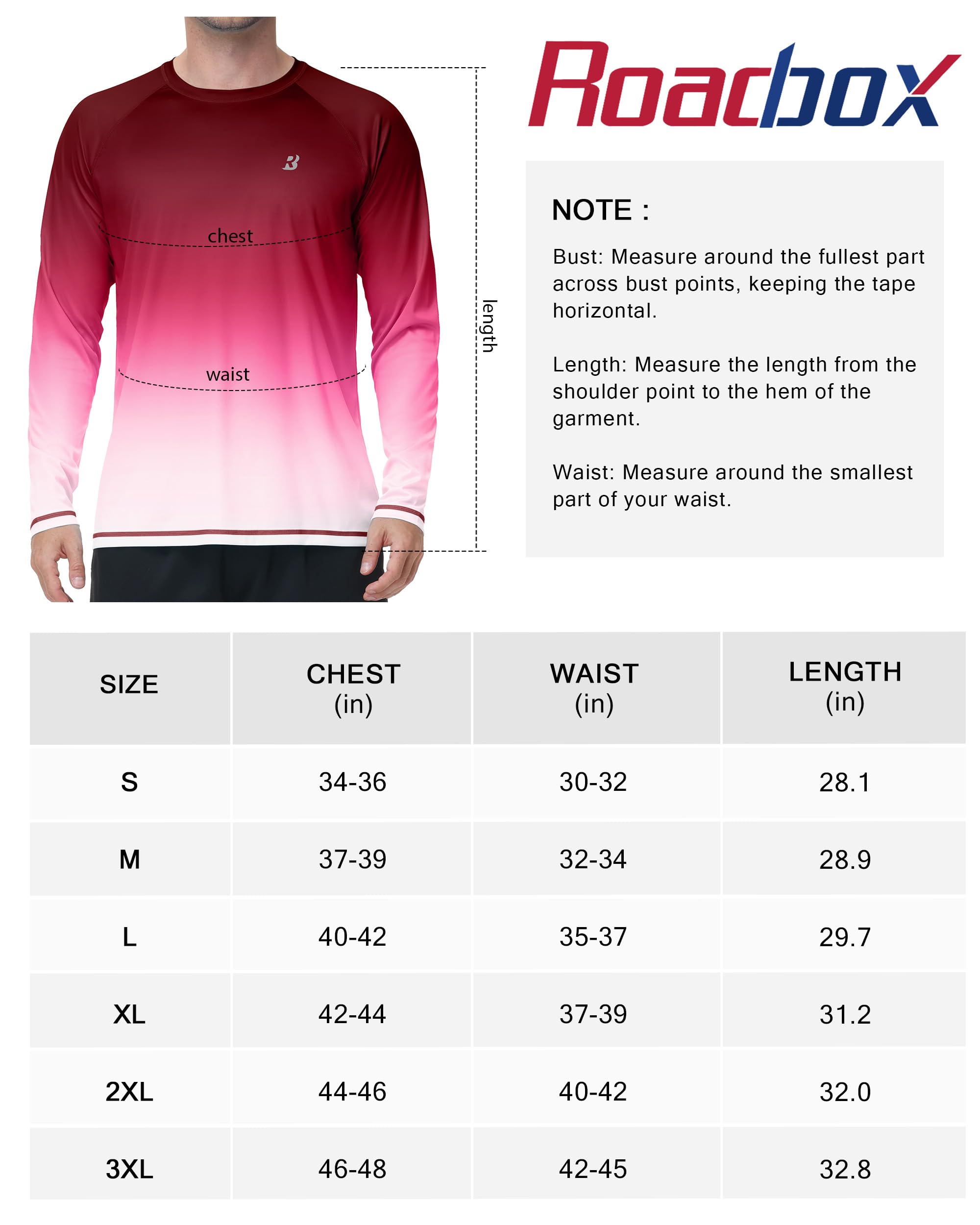 Roadbox Men's UPF 50+ Sun Protection Shirt Long Sleeve, Quick Dry Breathable Rash Guard for Swimming Fishing, Hiking & Running - Image 7