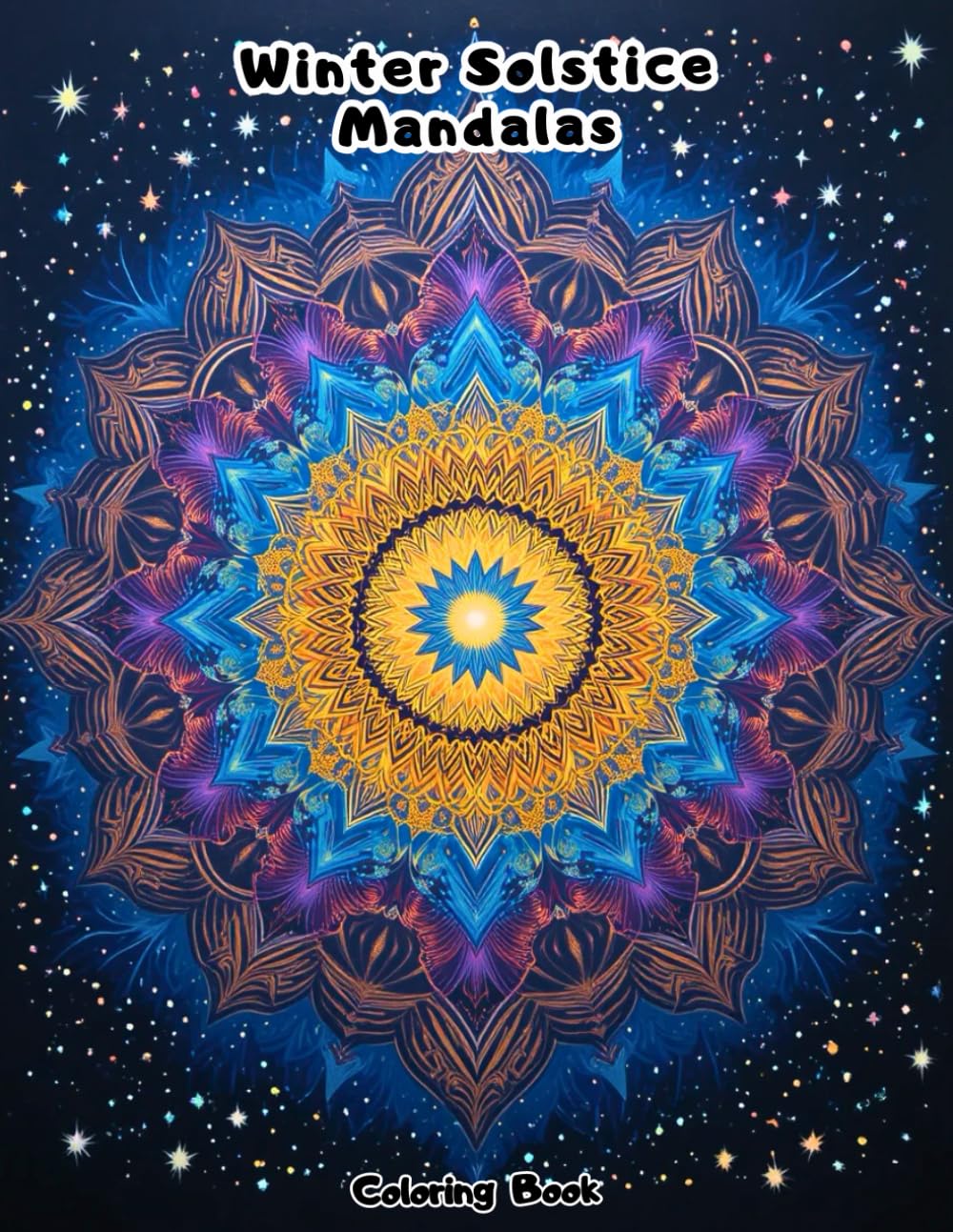 The Ultimate Winter Solstice Mandala Adult Coloring Book: 50 Unique, Intricate Designs