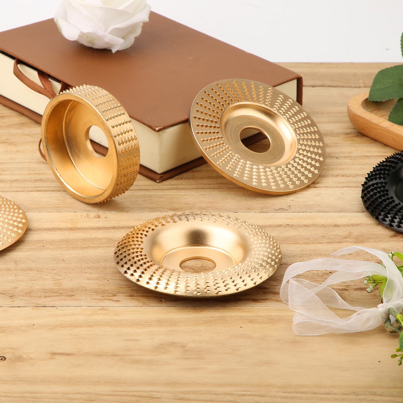 Dischi Intaglio Legno Per Smerigliatrice Angolare - 4 Pezzi &Oslash;115mm, Per Levigatura E Modellatura