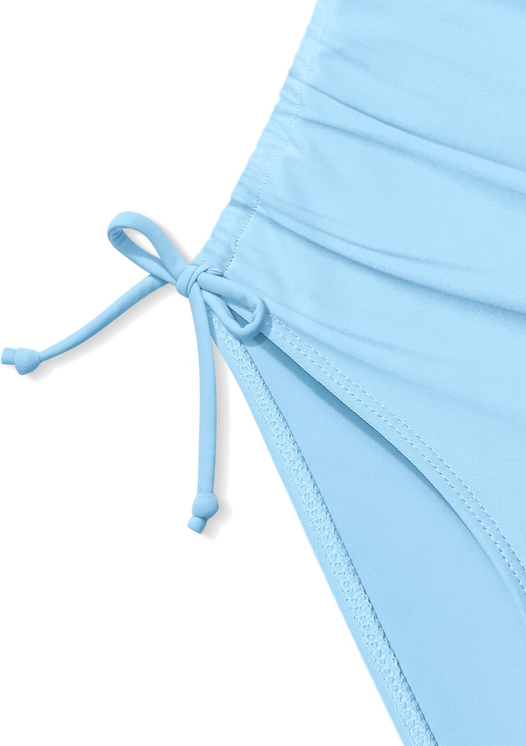 Girls One Piece Swimsuits Color Block Girls Swimsuit V Neck Girls Bathing Suit Drawstring Girls' Swimwear 9-16 Years - Image 7