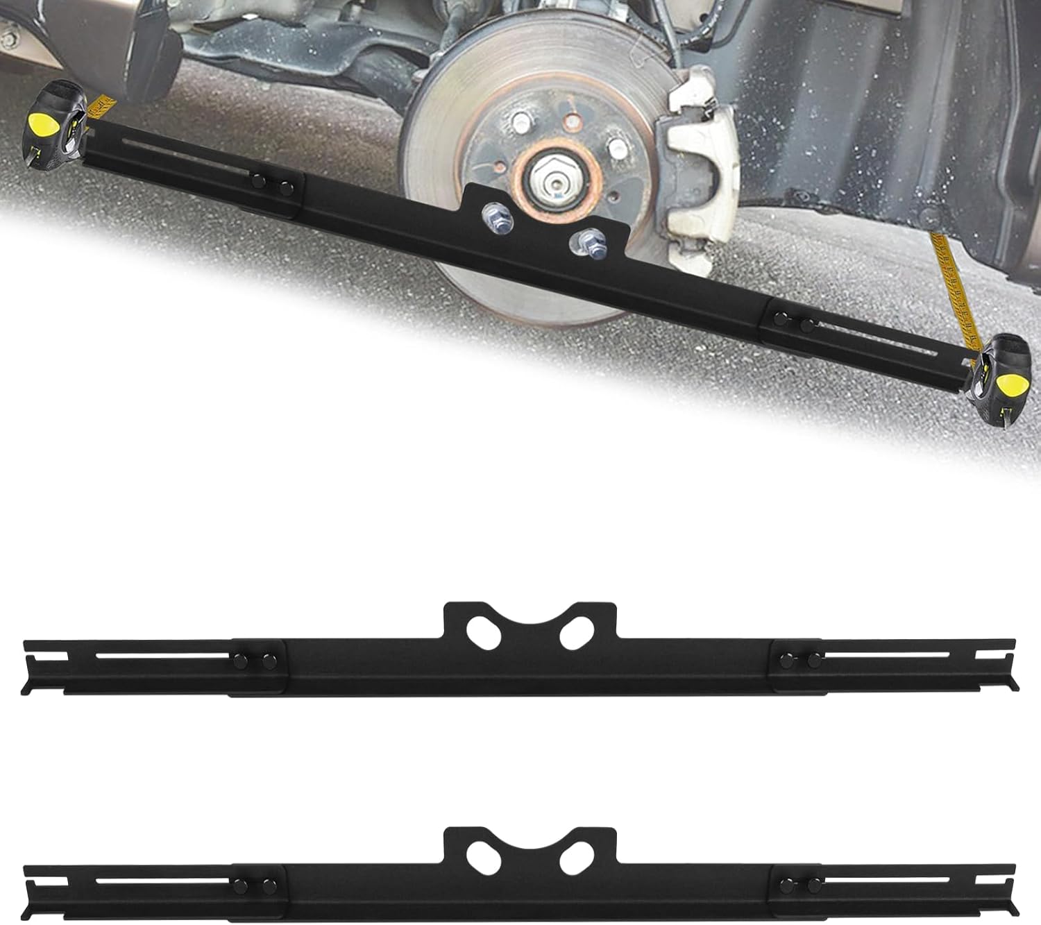 Ertuohg Wheel Alignment Tool, Toe Alignment Tool Plate, Toe Plates Wheel Alignment Tool, Car DIY Toe Alignment Tool, Wheel Alignment Tools Kit for Easy Storage, Metal
