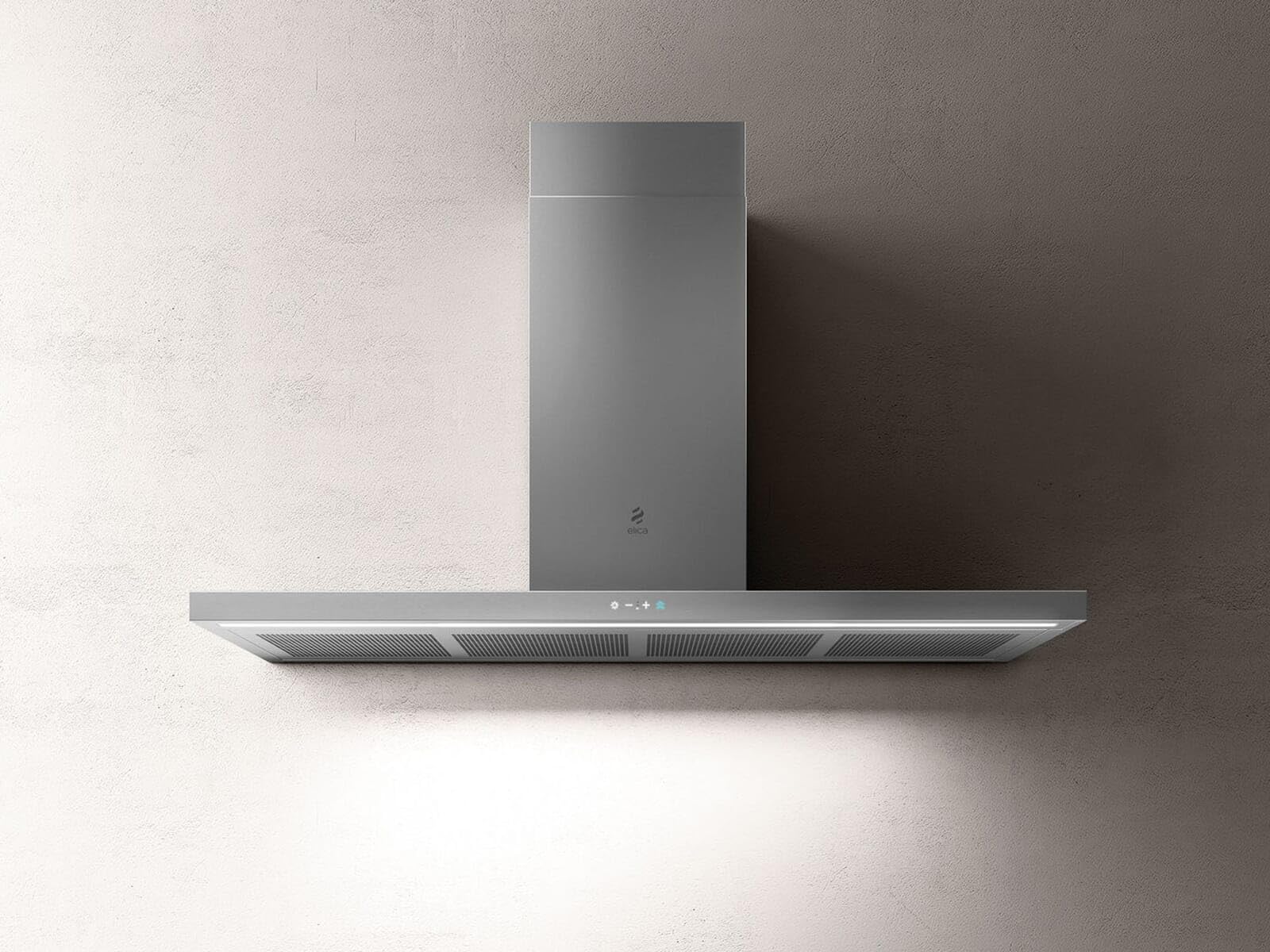 Elica Cappa aspirante sottile 120 120 cm in acciaio inox per ventilazione canalizzata/ricircolo