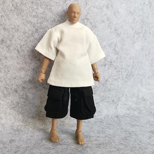 Miniatura 4 de Ropa de figura a escala 112, ropa masculina, camiseta, pantalones, pantalones, ropa para figura de acción masculina de 6 pulgadas, muñeca corporal