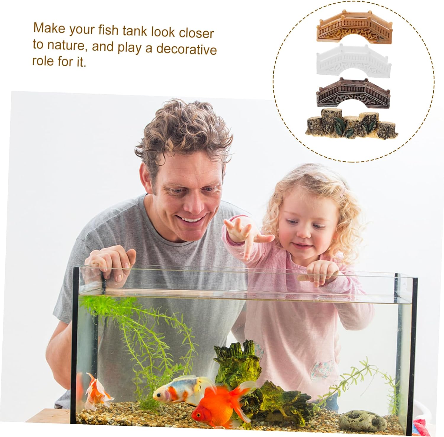 4pcs Miniature Garden Bridge Decor Mini Plastic Arch Bridge Model for Fairy Garden Japanese Decor Outdoor