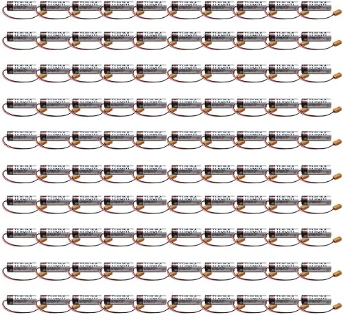 XIAOXX - Batería ER17500 V3.6 V 2700 mAh para Toshiba Lithium ER17500 V 3.6 V batería CNC de respaldo con enchufe marrón