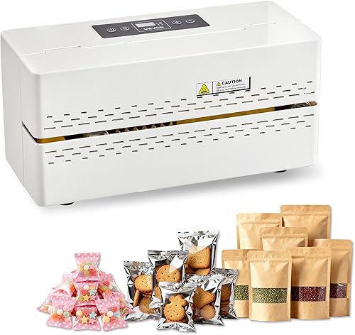 VEVOR Máquina de sellado continuo, ancho de sello de 0.32-0.47 pulgadas, sellador automático de banda continua con control digital de temperatura,