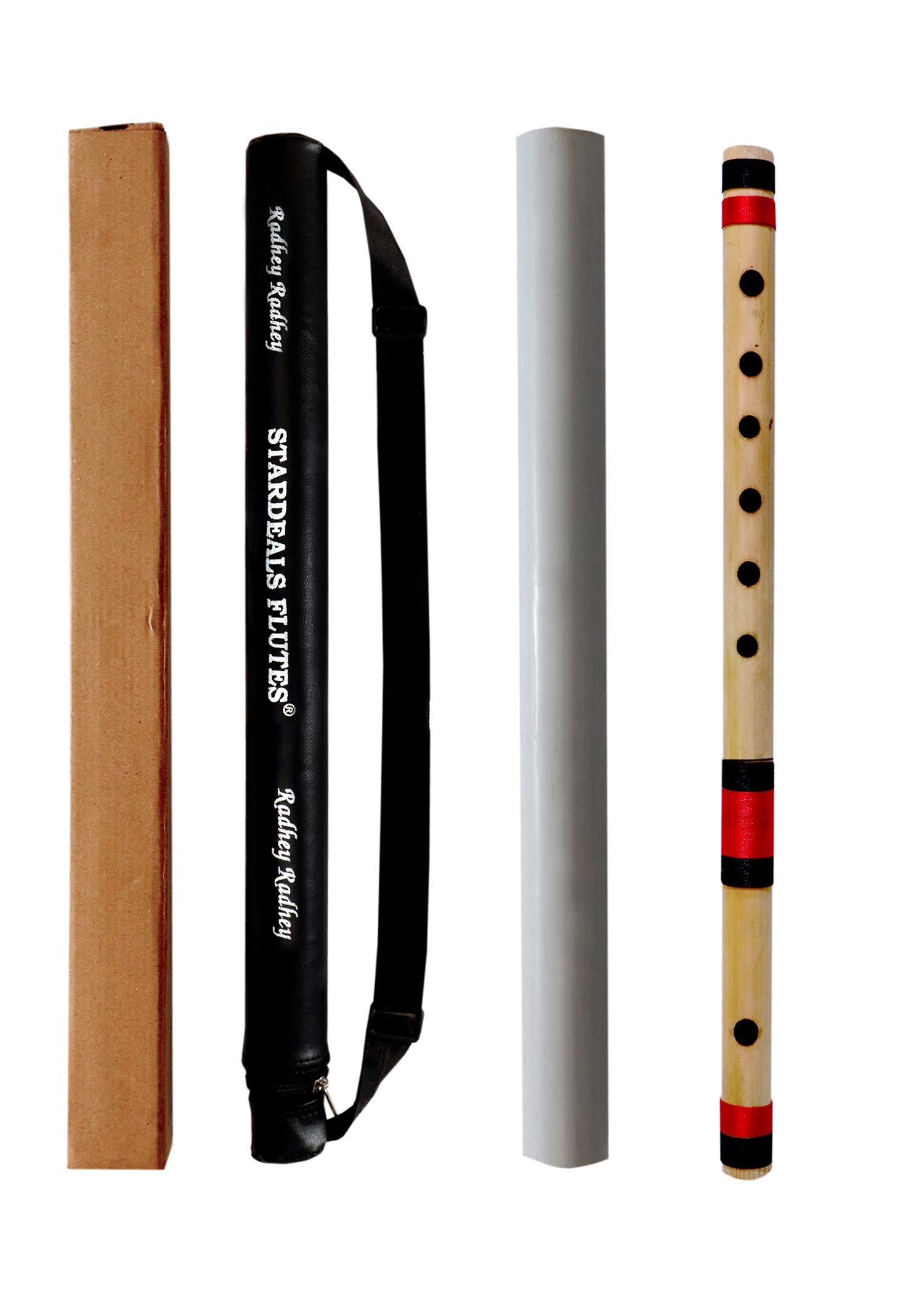 STARDEALS Professional Flutes C Sharp 6 Hole Bamboo Flute Bansuri Size 17 Inch With Free Carry Bag (Natural Brown)