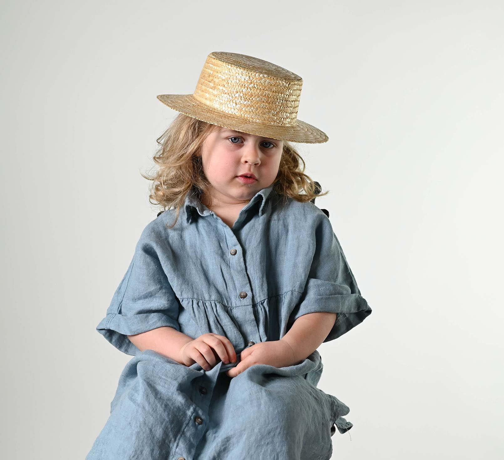 Chapeau canotier Paille Enfant Petit Canotier
