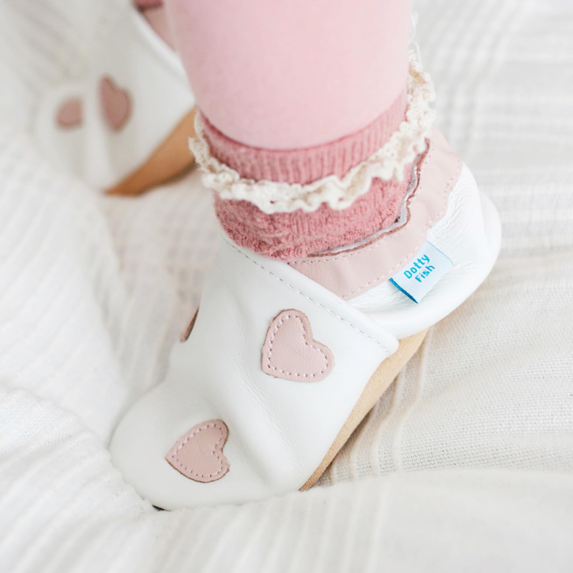 Dotty Fish Unisex Soft Leather Shoes, Unisex Baby First Walker Shoe - 3