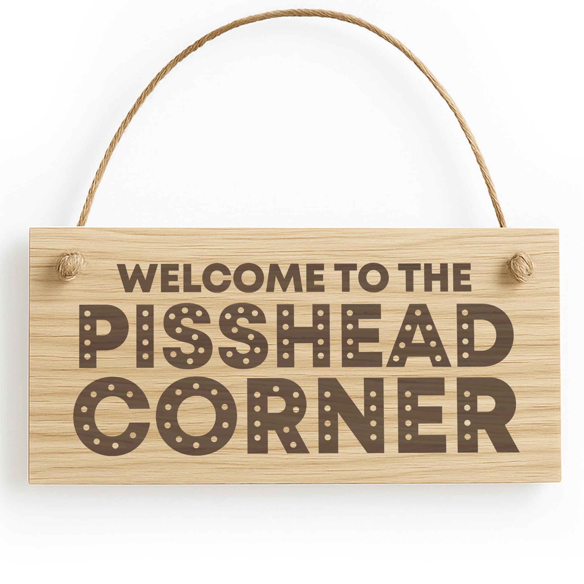 Red Ocean Funny Home Bar Sign PISSHEAD CORNER Garden Plaque Engraved Alcohol Sign