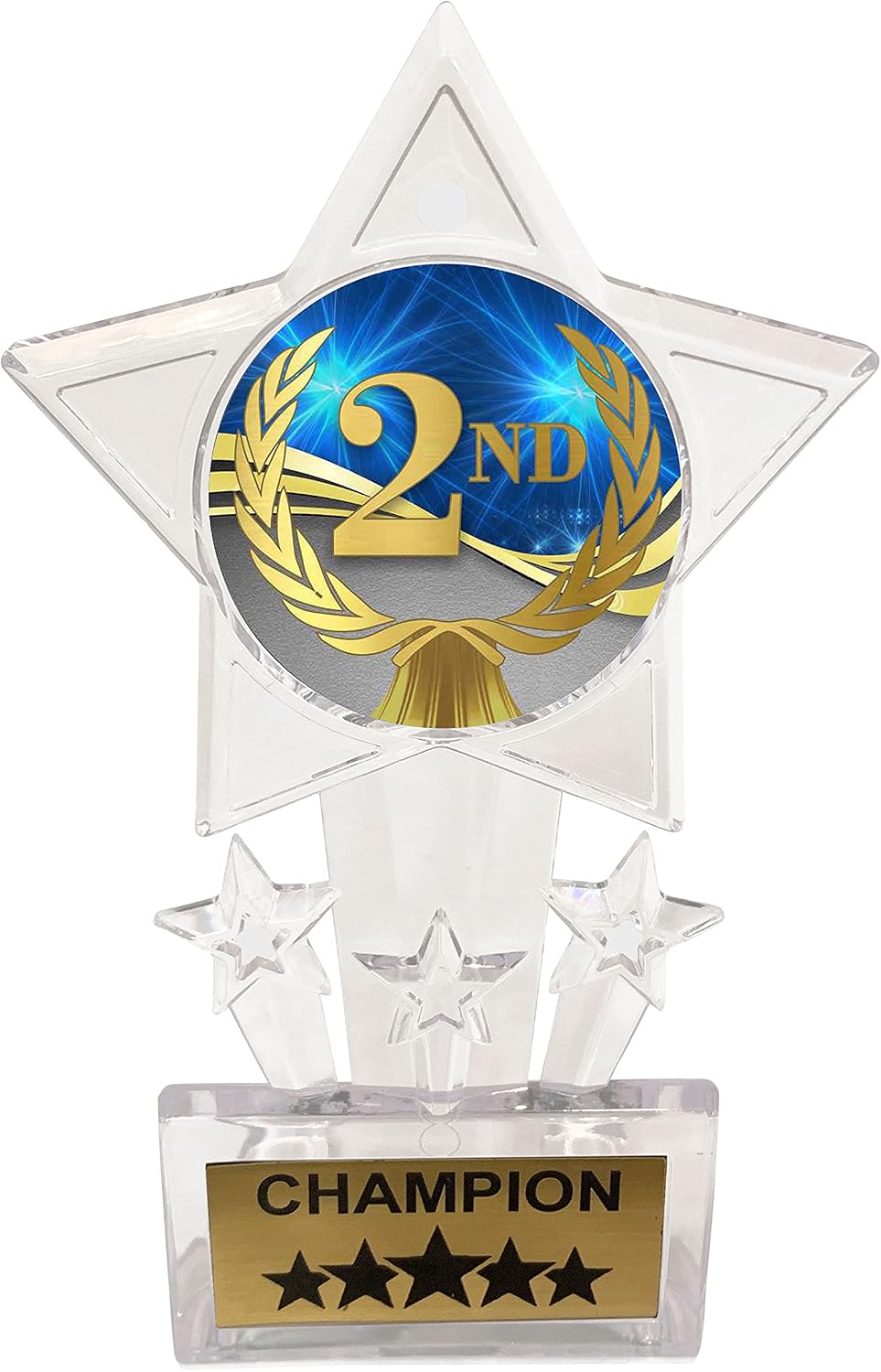 Express Medals 10 Pack Acrylic 2nd Place Trophies Champion Awards Gift Prizes Trophy 10 PK D02