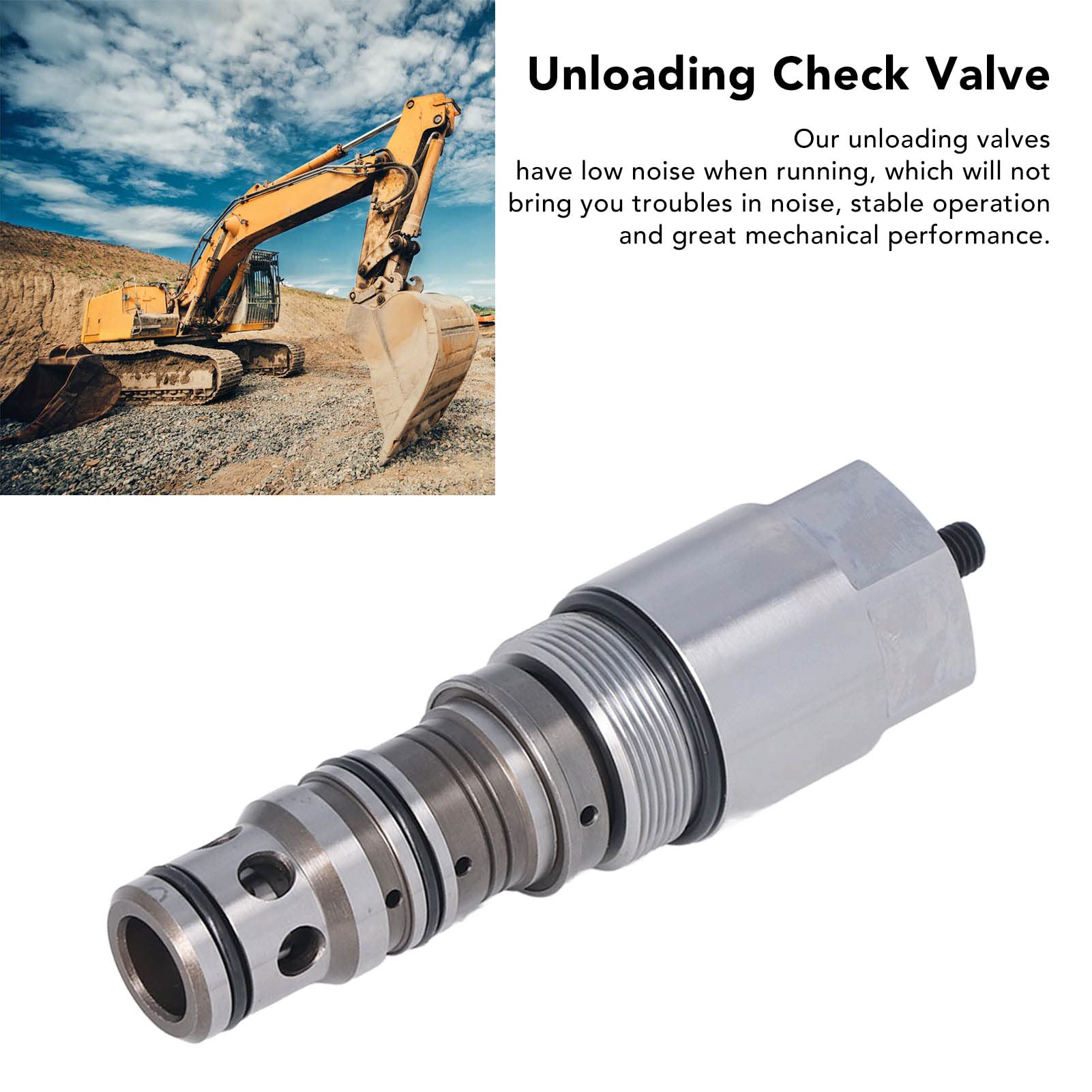 Aramox Válvula de Retención de Descarga Válvula de Control de Bomba de Acero Modelo 719118 Bajo Nivel de Ruido Fácil Instalación para Excavadoras Prensas y Equipos Hidráulicos
