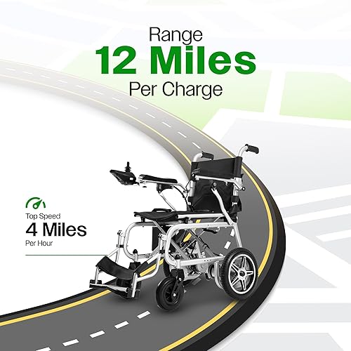 Vista 28 de Culver Artemis Silla de ruedas eléctrica todo terreno resistente, sillas de ruedas eléctricas plegables elegibles para HSA FSA para adultos, sillas