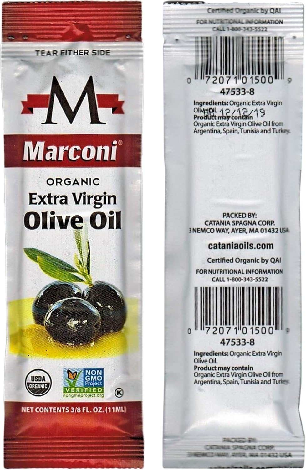 Marconi Organic Extra Virgin Olive Oil - 0.38 Fl Oz (Pack of 100) - Image 3