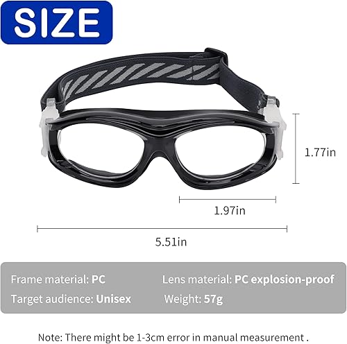 Miniatura 8 de SooGree Gafas deportivas para niños, gafas de baloncesto y fútbol, gafas de seguridad para niños, antichoque, marco de colisión, 7-14