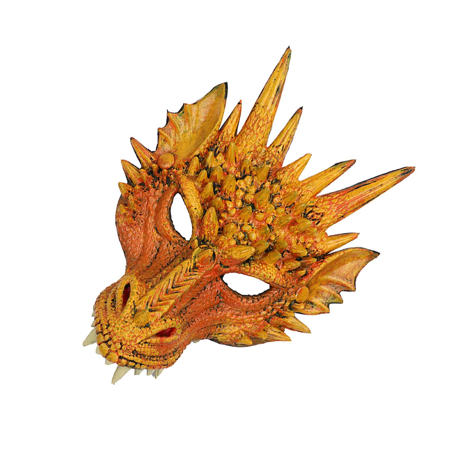 susiodeu Colorful Cosplay Animal Mask For Halloween And Easter Cosplay Mask PU Mask Cosplay Dragon Mask Party Mask Masks 2. PU, Yellow