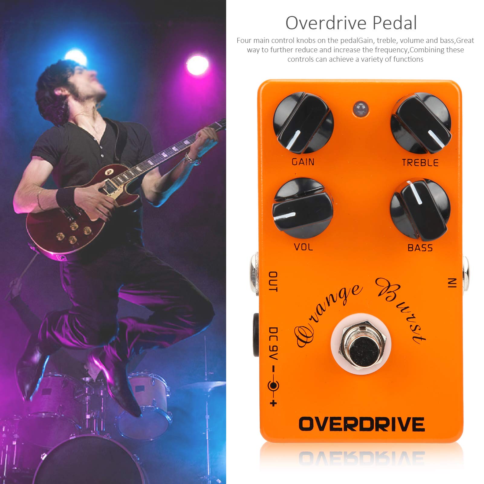 Overdrive pedał gitara elektryczna efekt powłoki ze stopu aluminium części do gitary dla muzyków