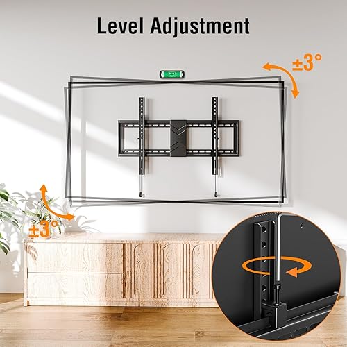 Miniatura 10 de ELIVED Soporte de TV para la mayoría de televisores de 37 a 75 pulgadas, soporte de pared universal para TV de 16 pulgadas, 18 pulgadas, 24 pulgadas