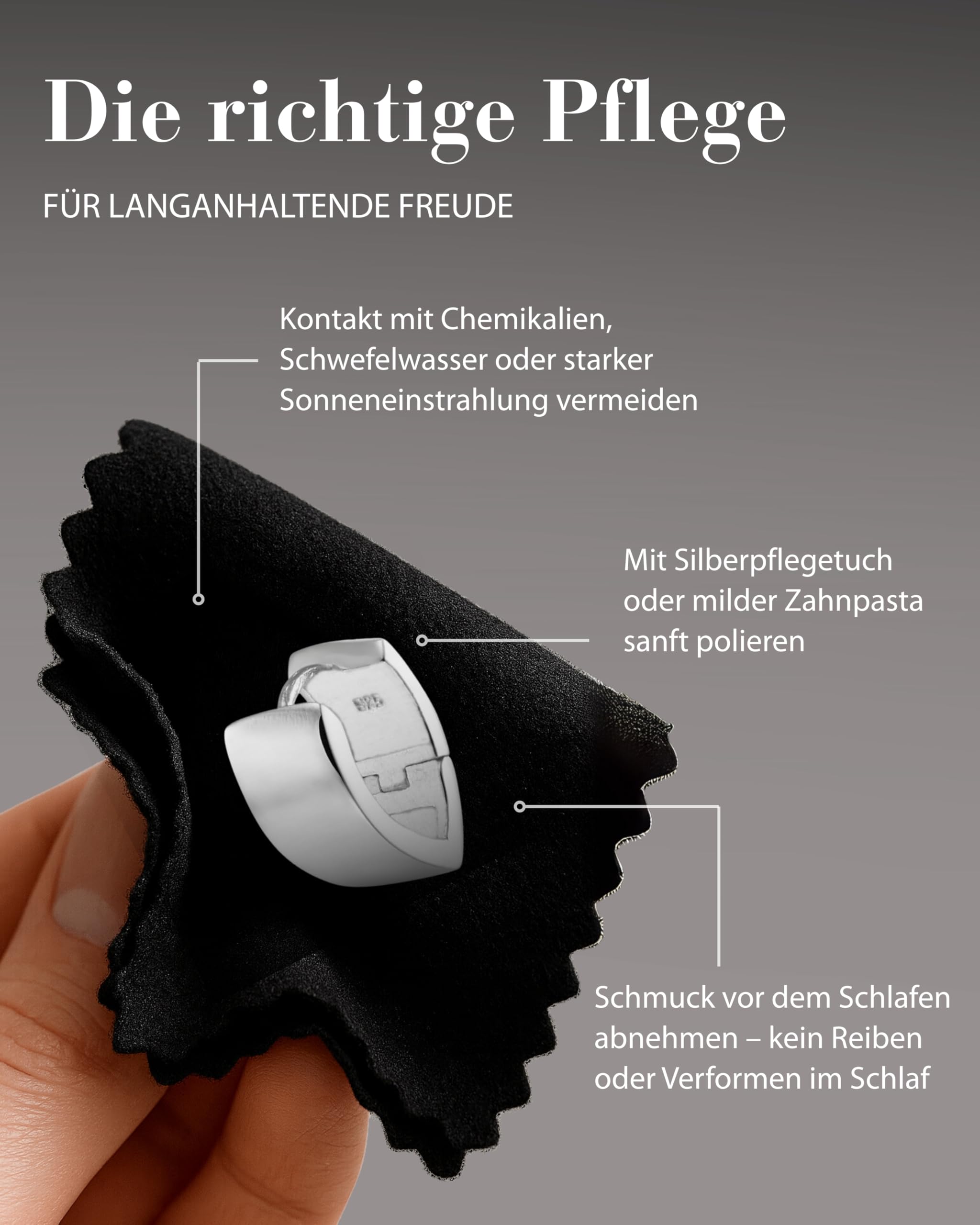 Vinani Klapp-Creolen V-Form breit glänzend Sterling Silber 925 Ohrringe CJA