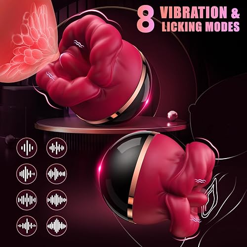 Miniatura 2 de Juguetes sexuales Vibrador de clítoris para mujeres  Juguetes para adultos con 8 lamidas de lengua y 8 modos de vibración, estimulador sexual de