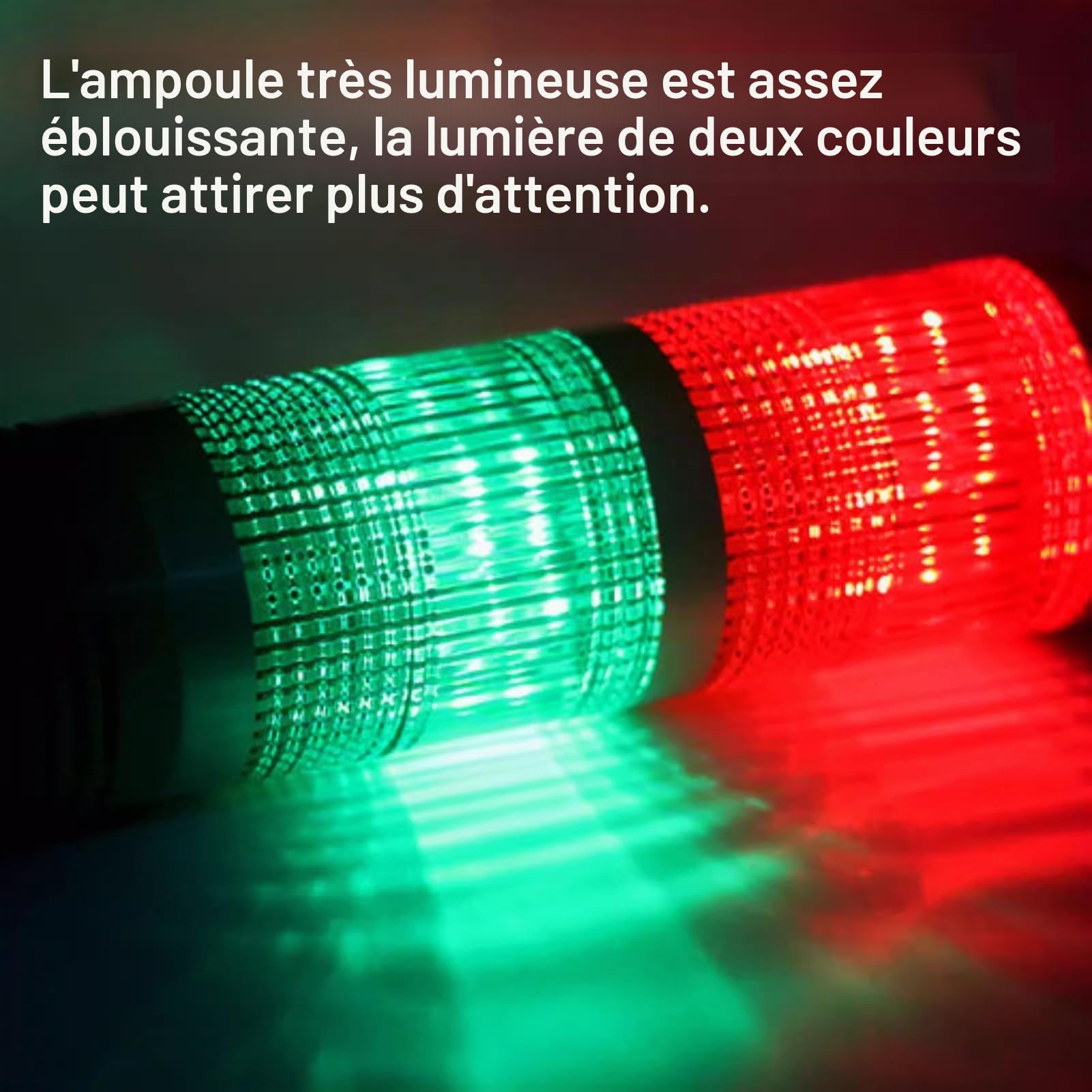 Rouge/Vert LED Voyant d'Avertissement LED Tour Ronde Lumière Équipement D'urgence Éclairage Ampoule Balise Lampe AC220V